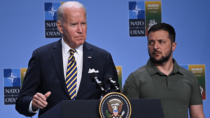 WATCH: Biden confuses Ukraine with Russia, Zelenskyy with Putin during gaffe-filled trip to&nbsp;Lithuania