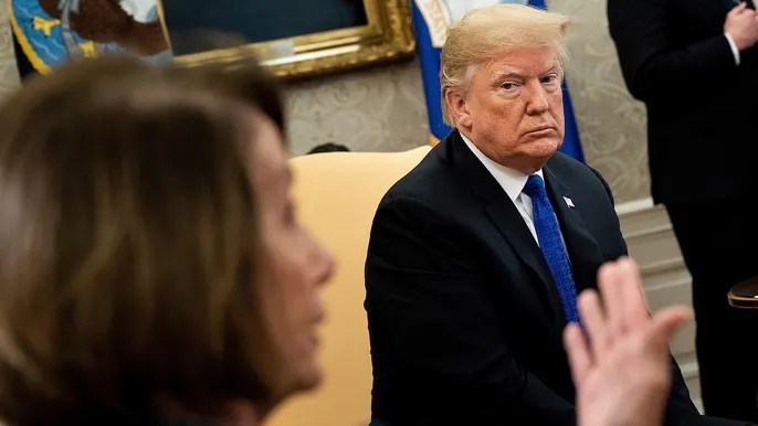 Trump responds to Pelosi’s ‘scared puppy’ jab with rant on husband’s ‘weird story’: ‘Sick &&nbsp;demented’