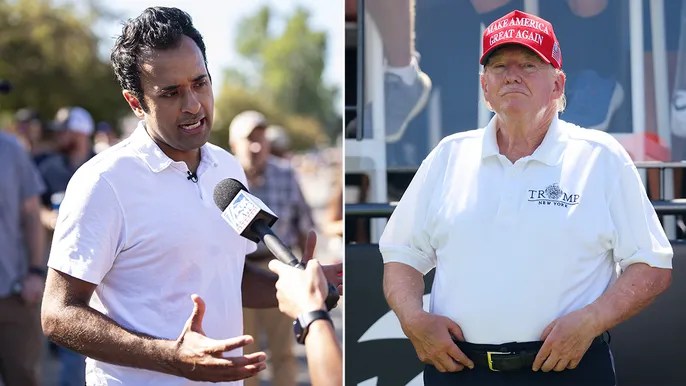 Ramaswamy changes tune on Trump ahead of GOP debate: ‘Not the same Donald&nbsp;Trump’