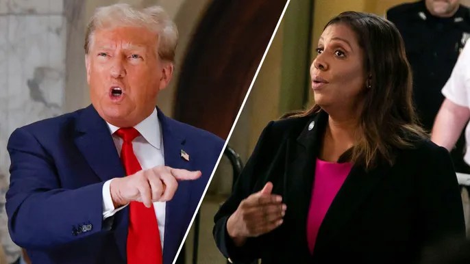 WATCH: Trump lays into ‘corrupt’ New York AG Letitia James for being ‘stuck’ off campaign trail at fraud&nbsp;trial