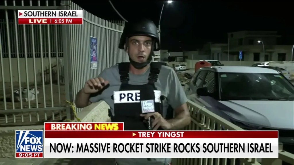 Rocket from Gaza hits near Fox News’ Trey Yingst: ‘Direct&nbsp;impact’