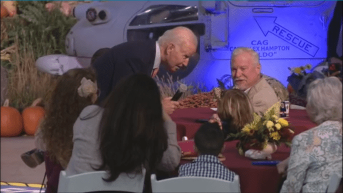 Biden slammed for repeating claim of Naval appointment, remark to young girl at military’s Friendsgiving&nbsp;event