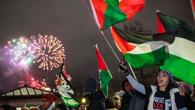 Pro-Palestinian protesters attempt to disrupt New Year’s Eve festivities in New York City,&nbsp;Boston