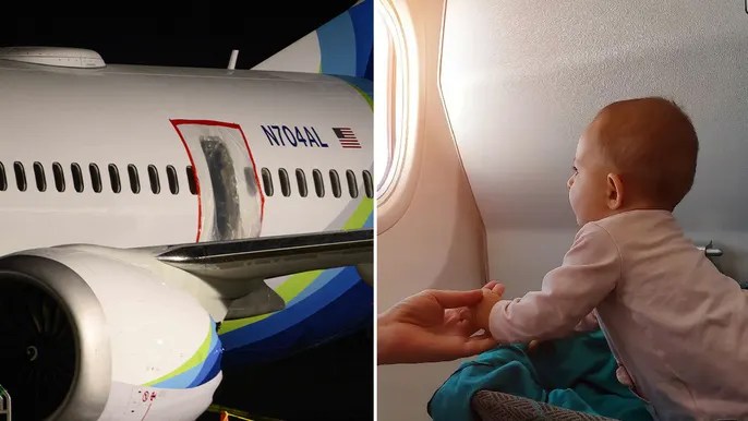 Parents urged to reconsider holding babies on flights after Alaska Airlines door&nbsp;blowout