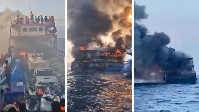 Death Island ferry fire: Terrified tourists leap into waters off Thailand:&nbsp;video