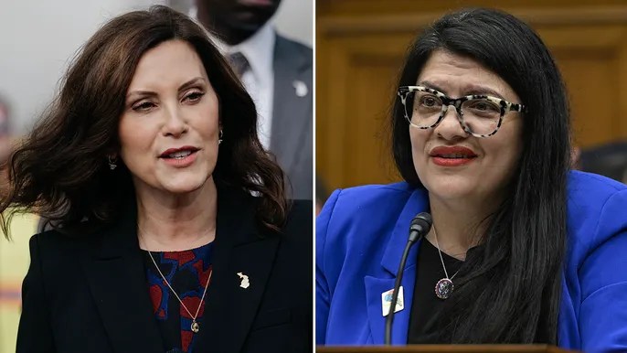 White House condemns ‘Death to America’ chants in Michigan, Rep. Rashida Tlaib and Gov. Gretchen Whitmer&nbsp;mum