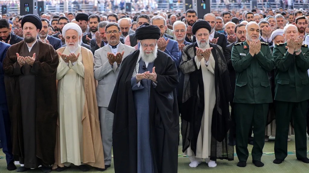 Iran’s leader says 4 threatening words to Israel, blasts the US and West for ‘disaster’ in&nbsp;Gaza