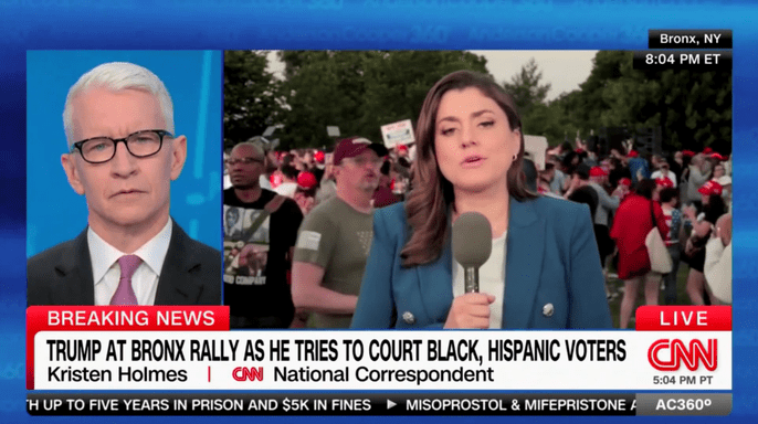 CNN reporter struck by size of pro-Trump rally in ‘one of the bluest counties in the entire&nbsp;country’