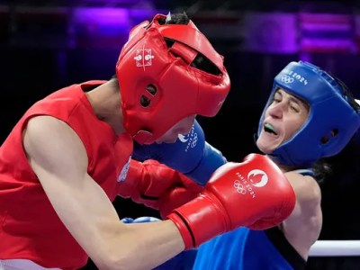 Bulgarian fighter stokes controversy with gesture after loss to Olympian who failed gender&nbsp;test