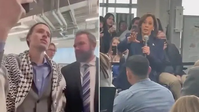Harris appears to agree with protester accusing Israel of genocide: ‘What he’s talking about, it’s&nbsp;real’