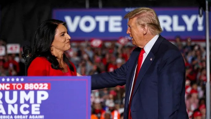 Tulsi Gabbard, former Democratic candidate for president, joins Republican party at Trump&nbsp;rally