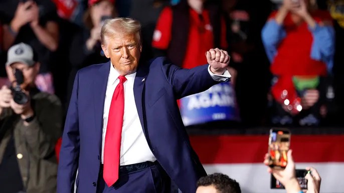 Trump says goodbye to ‘big beautiful rallies’ in last event before&nbsp;election