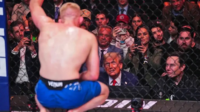Donald Trump arrives at UFC 309 at MSG; crowd roars for president-elect weeks after historic&nbsp;rally
