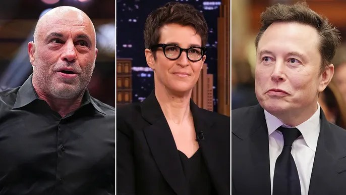 Joe Rogan asks to take Rachel Maddow’s job if Elon Musk buys&nbsp;MSNBC