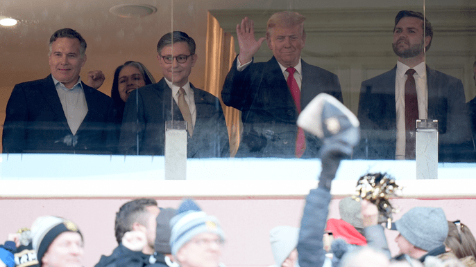 President-elect Trump takes in Army-Navy game with powerhouse&nbsp;posse