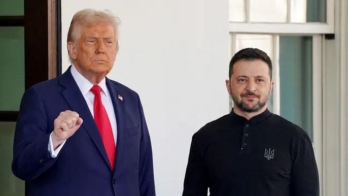 Trump says intel pause on Ukraine has been ‘just about’ lifted; says tariffs will make America&nbsp;rich