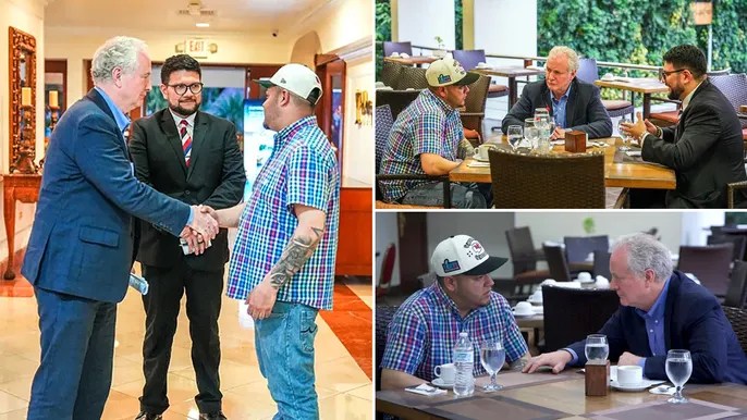 Dem Senator Van Hollen meets, shakes hands with Abrego Garcia; El Salvador says inmate will remain in&nbsp;custody