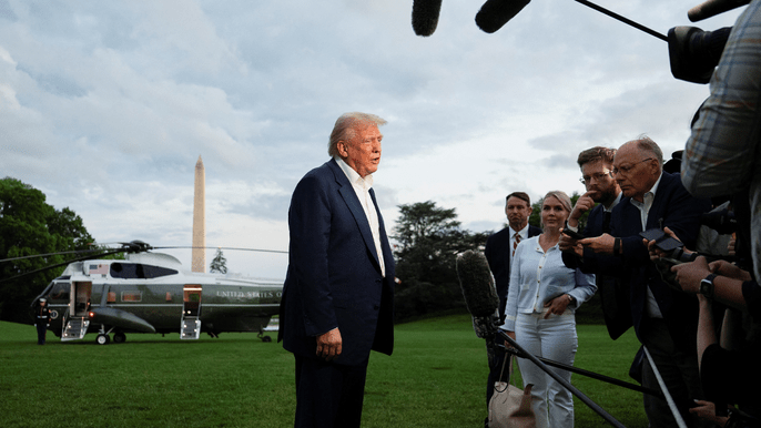 Trump dares Newsom to run in 2028, slams record on LA&nbsp;wildfires