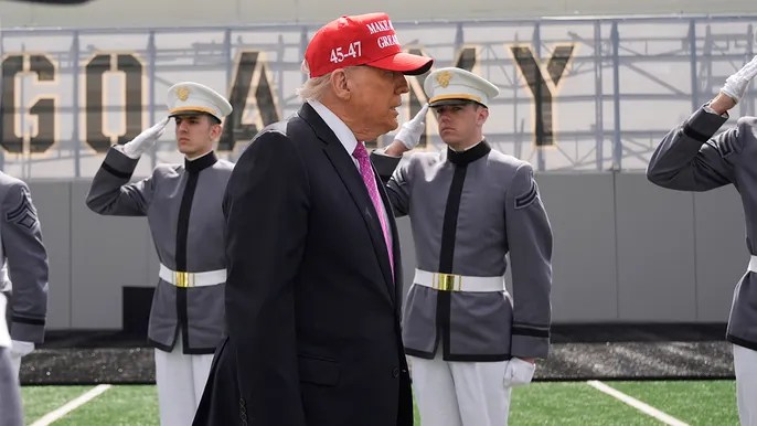 Trump celebrates West Point athletes in commencement address to military&nbsp;academy