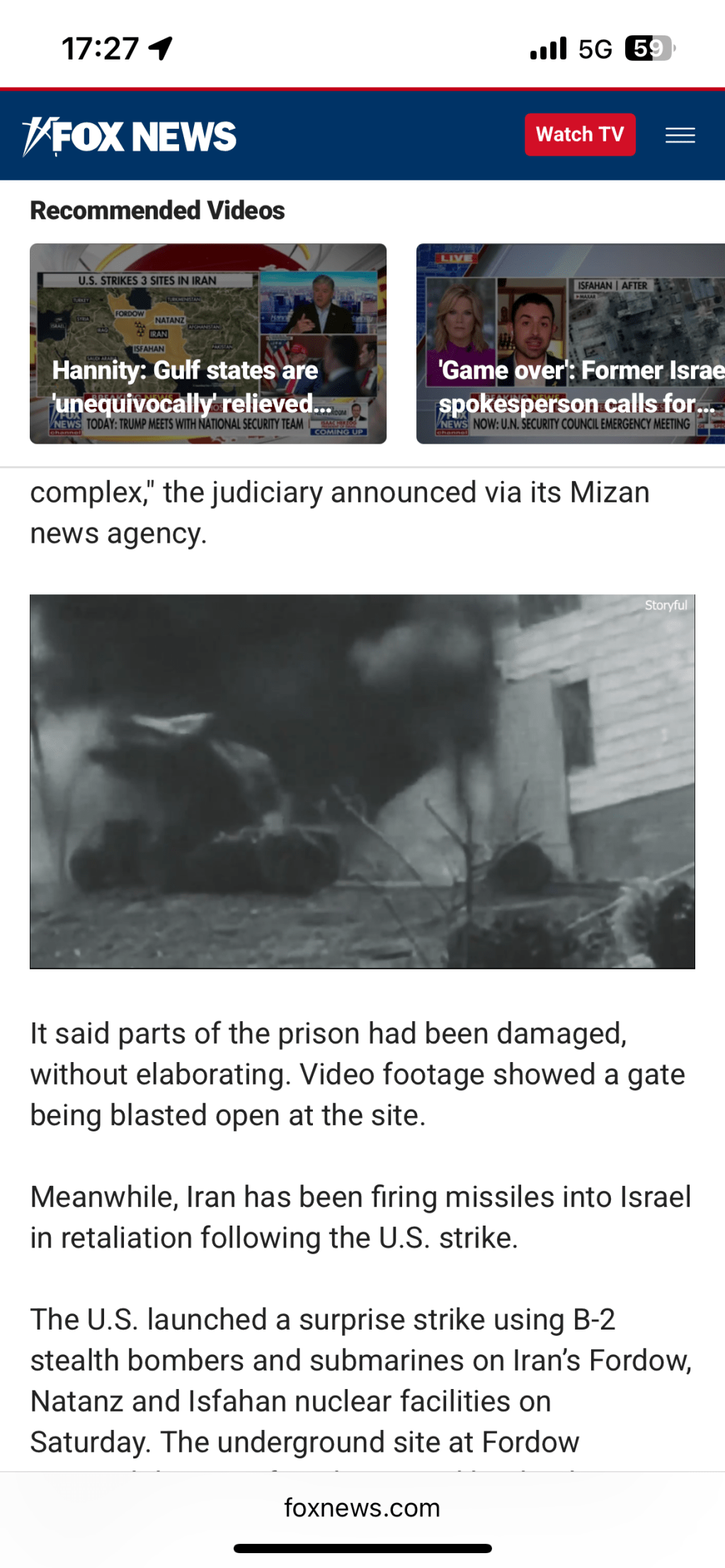 Iran’s Fordow nuclear site struck second time as IDF targets access routes