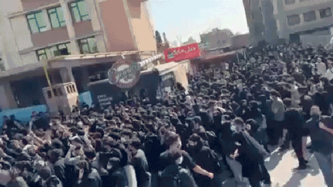 Iran president vows defiance as protests build against regime amid US military build&nbsp;up